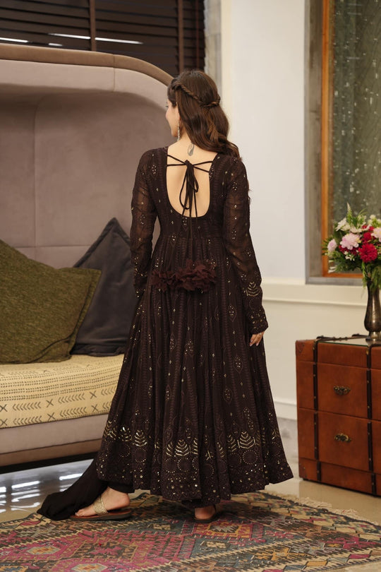 Anarkali Suit β Embroidered Georgette with Sequin Work