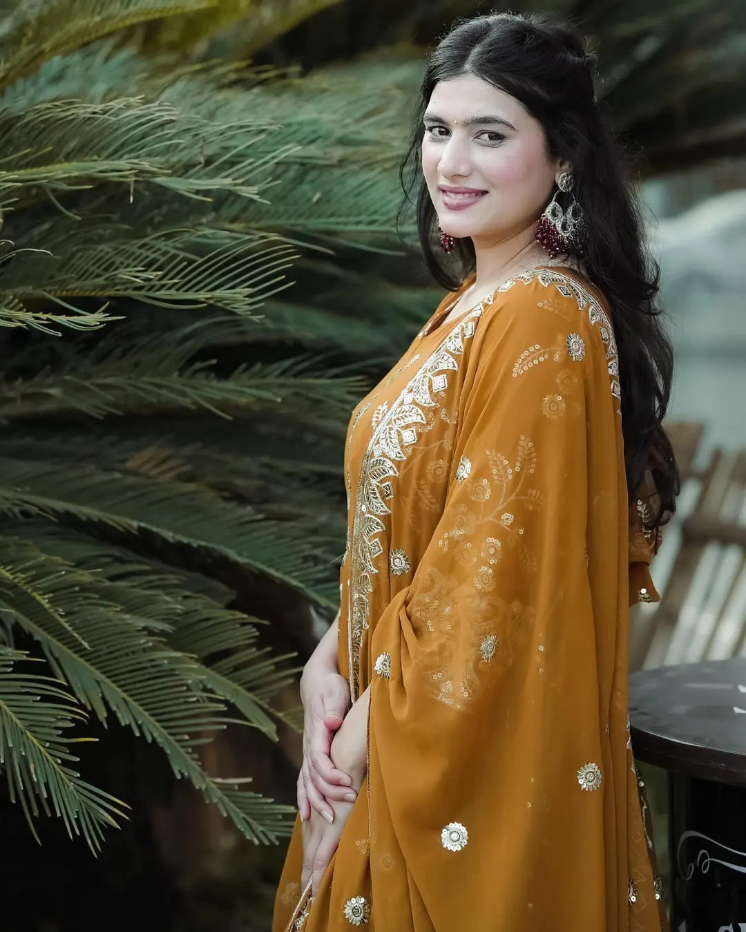 BROWN COLOR ANARKALI SUIT SET SC 146