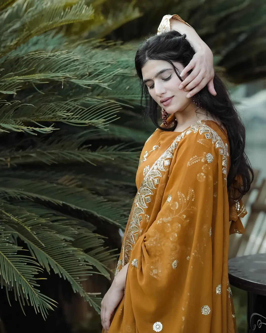 BROWN COLOR ANARKALI SUIT SET SC 146