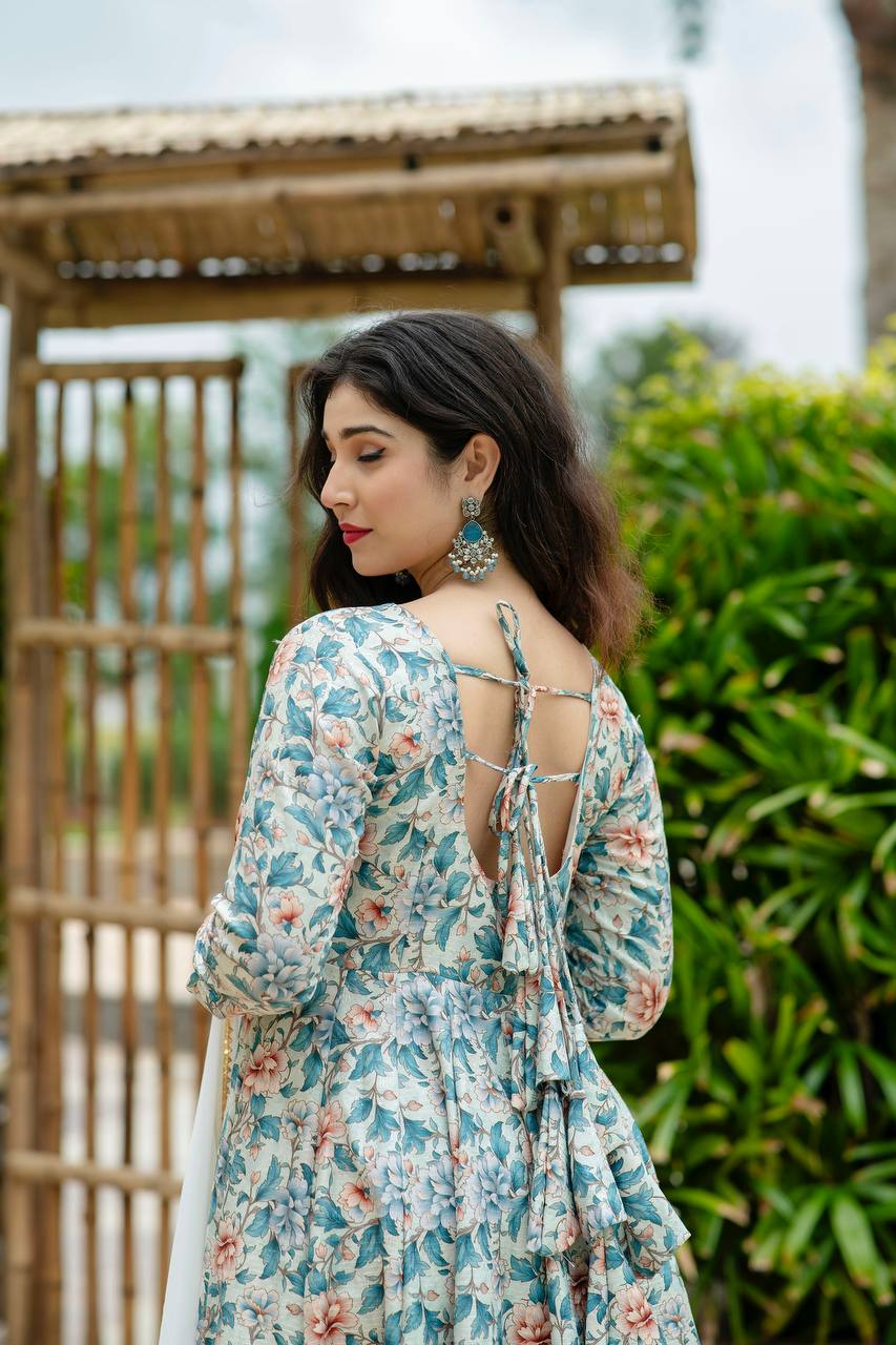 MULTI COLOURED ANARKALI SUIT SET