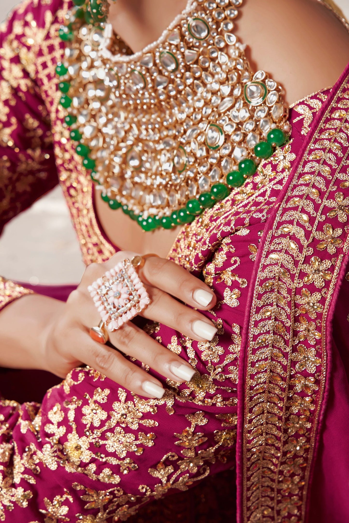 Pink Georgette Lehenga Choli For  Festival &  Wedding - Embroidery Work, Zarkan Work, Codding Work.