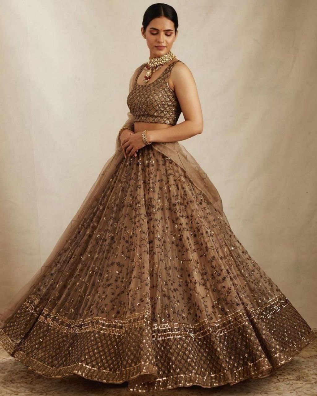 Exclusive Premium Net Emblished Heavy Sequence Work Lehenga Choli With Dupatta