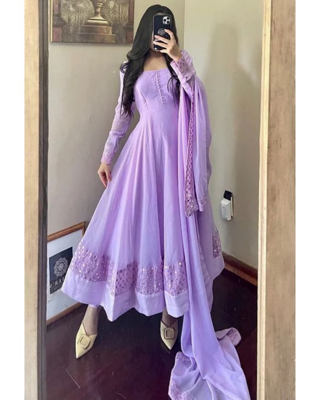 Alluring White Pure Georgette Embroidery Work Anarkali Suit With Dupatta